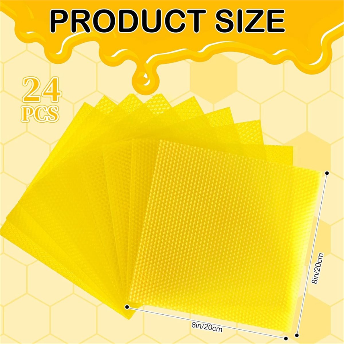 Beeswax Sheet Roll - 24 Pcs Beeswax Candle Making Kit,