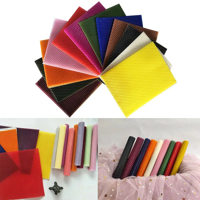 Beeswax Sheet Roll - 12pcs/set 15*20CM Beeswax Sheet Candle Roll