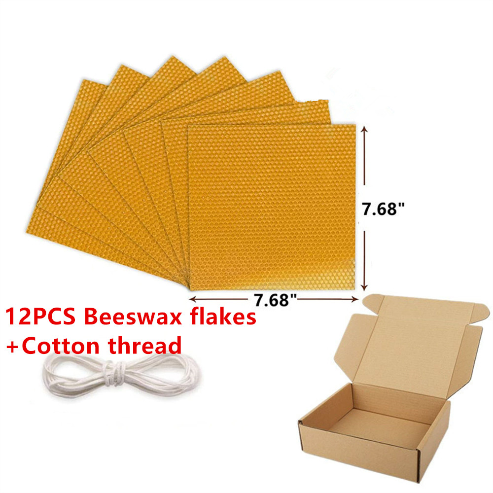 Beeswax Sheet Roll - 12 pcs Beeswax Thin Sheets Kit