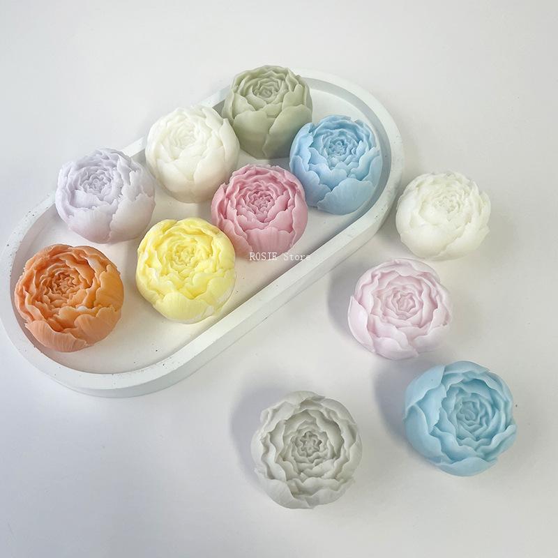 Candle Making Supplies For Beginners - 3D Peony Flower Silicone Mold Aromatherapy