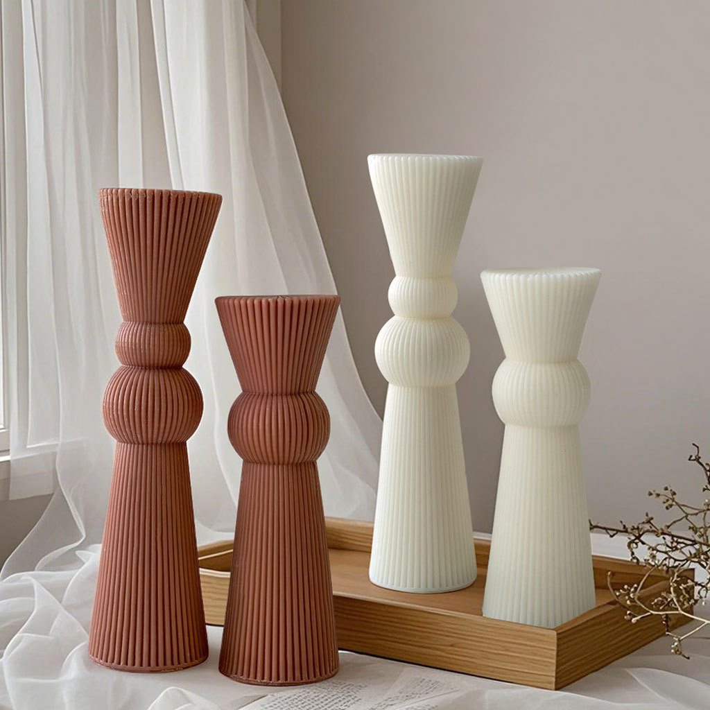 Candle Making Supplies For Beginners - DIY Long Rod Striped Pillar Candle