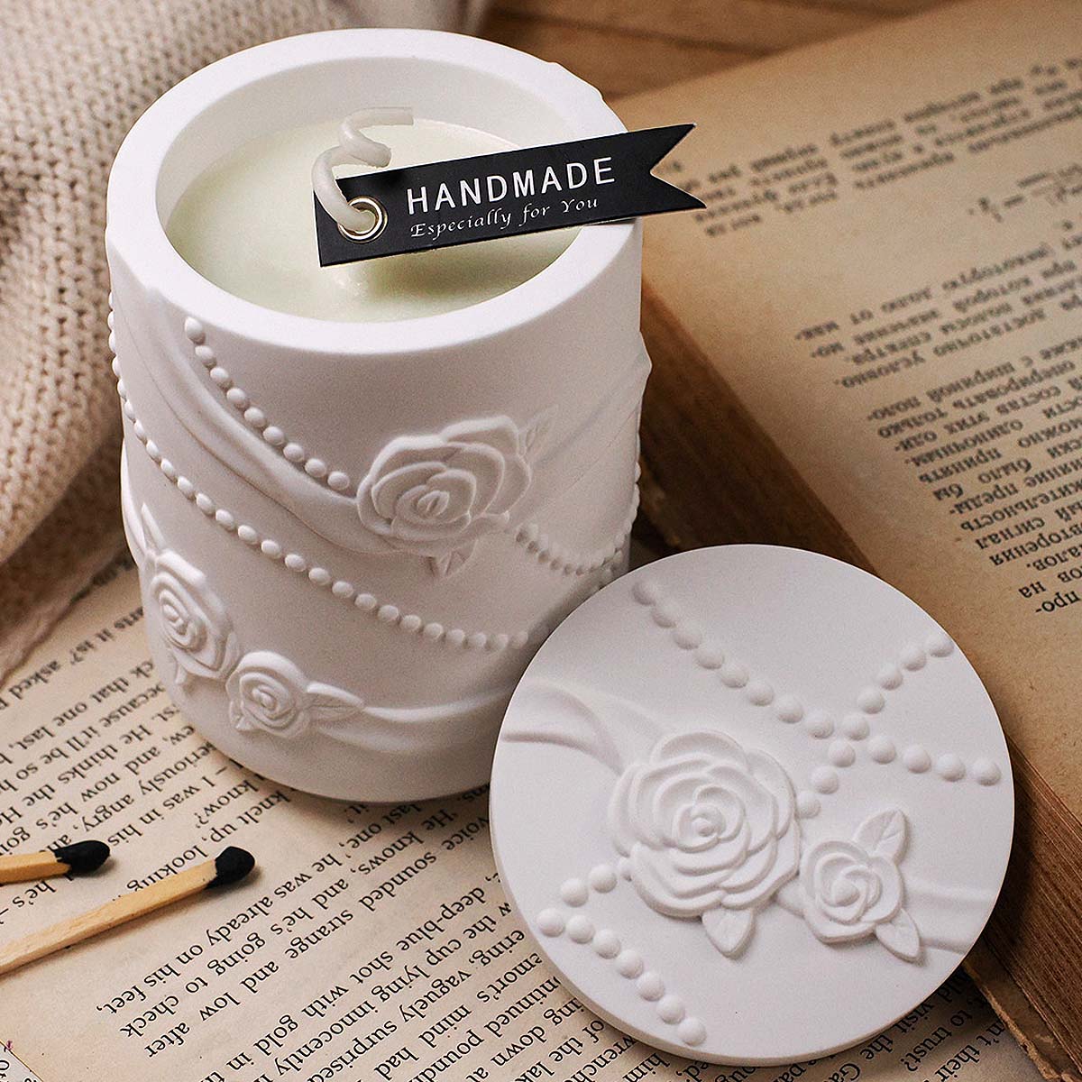Concrete Flower Shape Candle J - Candle Making Supplies Jars 评论和价格