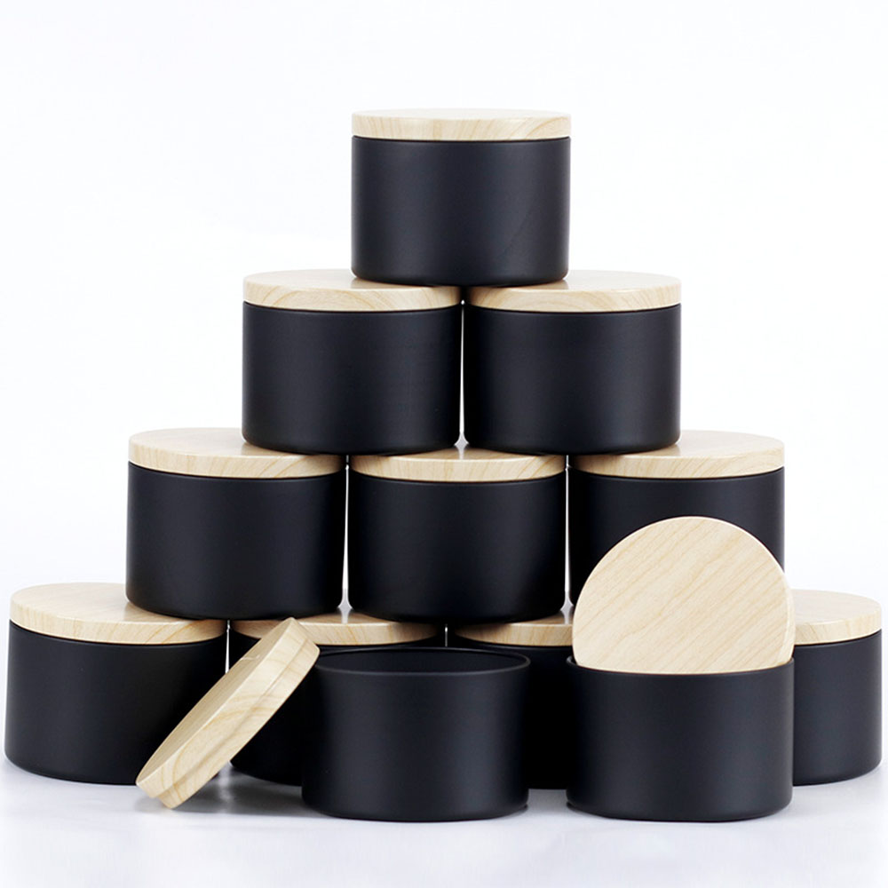 24pcs 4oz Black Candle Jars ,R - Black Tin Candle 评论和价格