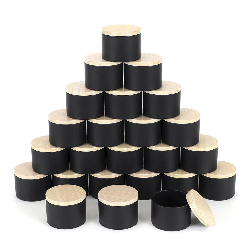 24pcs 4oz Black Candle Jars ,R - Black Tin Candle 评论和价格