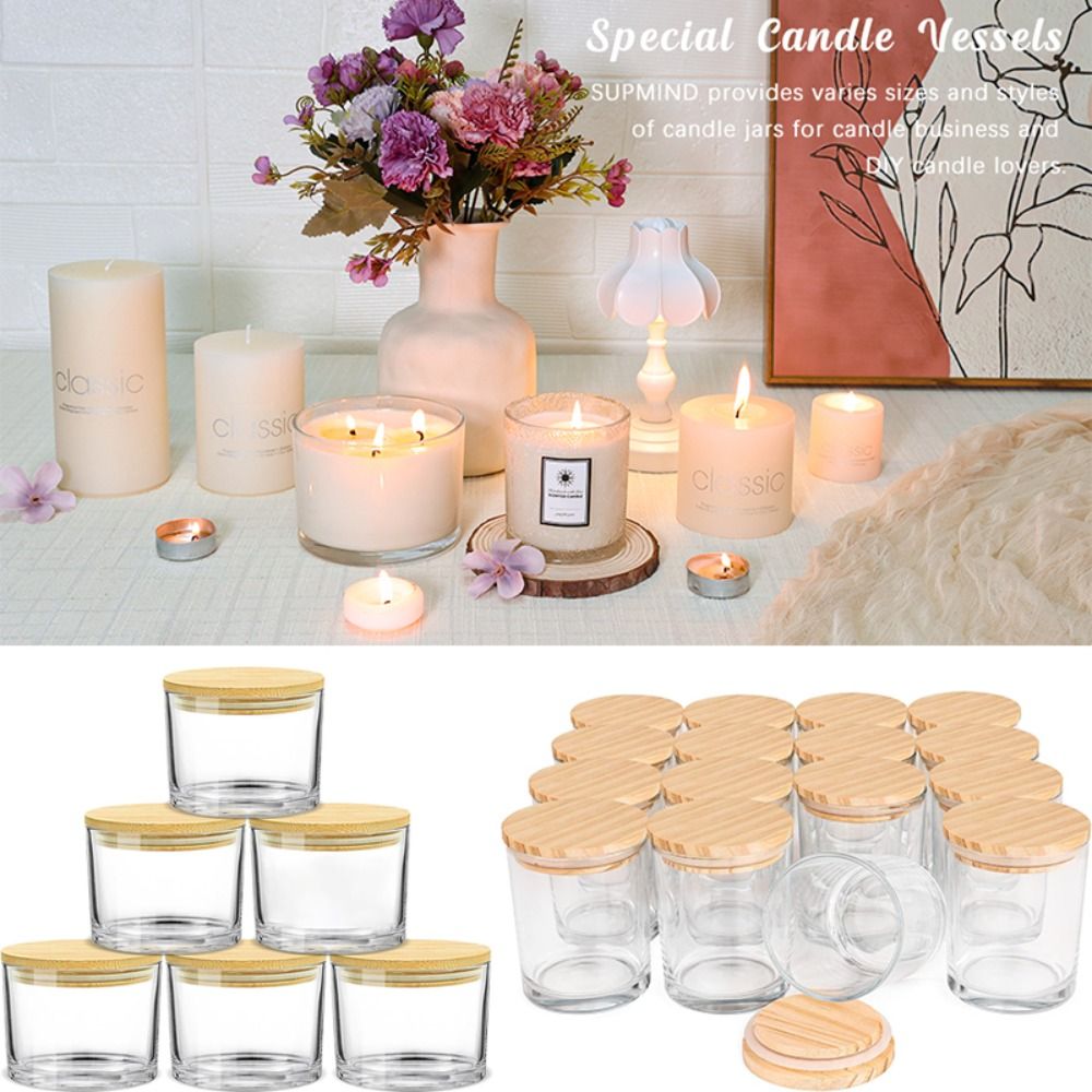 Clear Glass Candle Jars Transp - Candle Making Supplies Jars 评论和价格