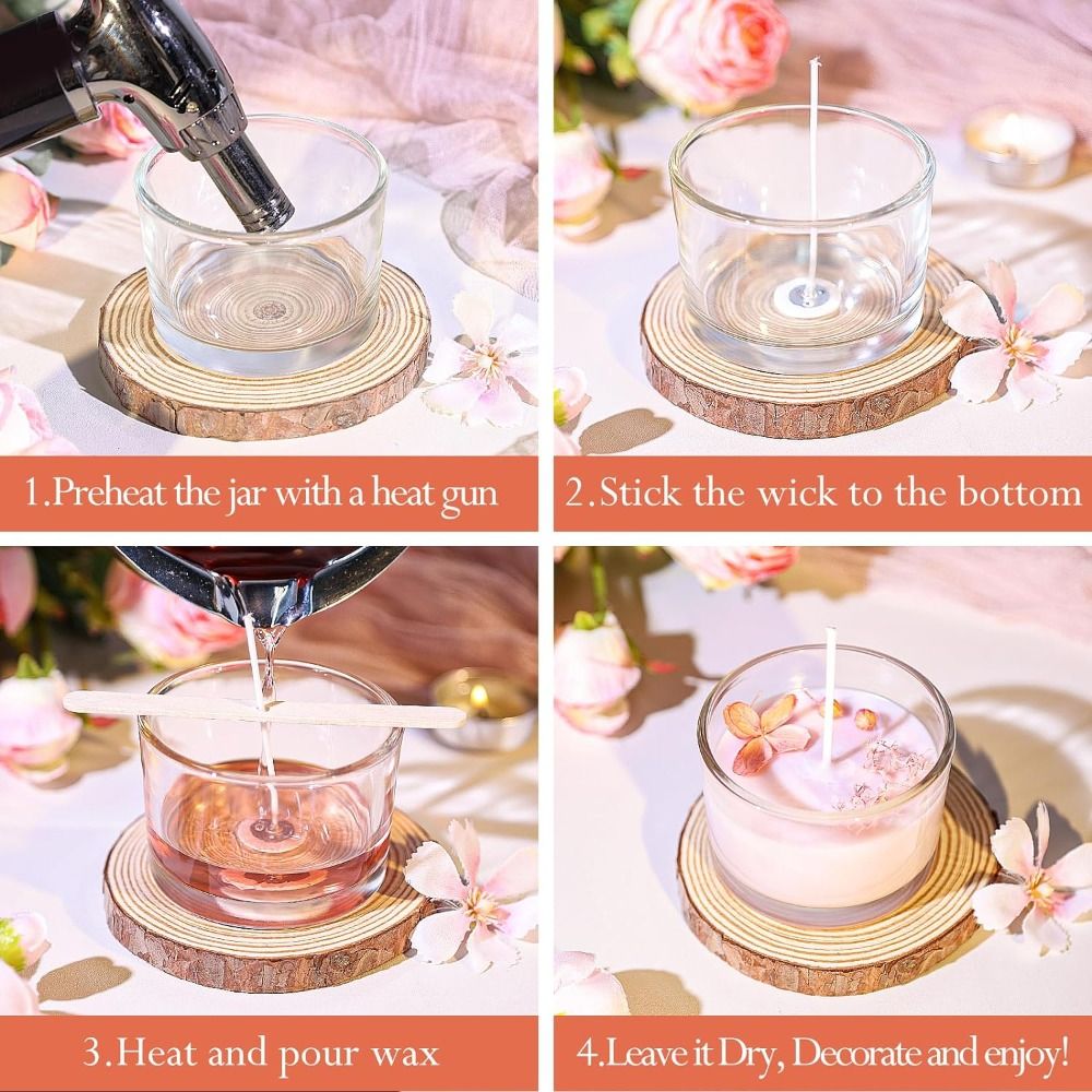 Clear Glass Candle Jars Transp - Candle Making Supplies Jars 评论和价格