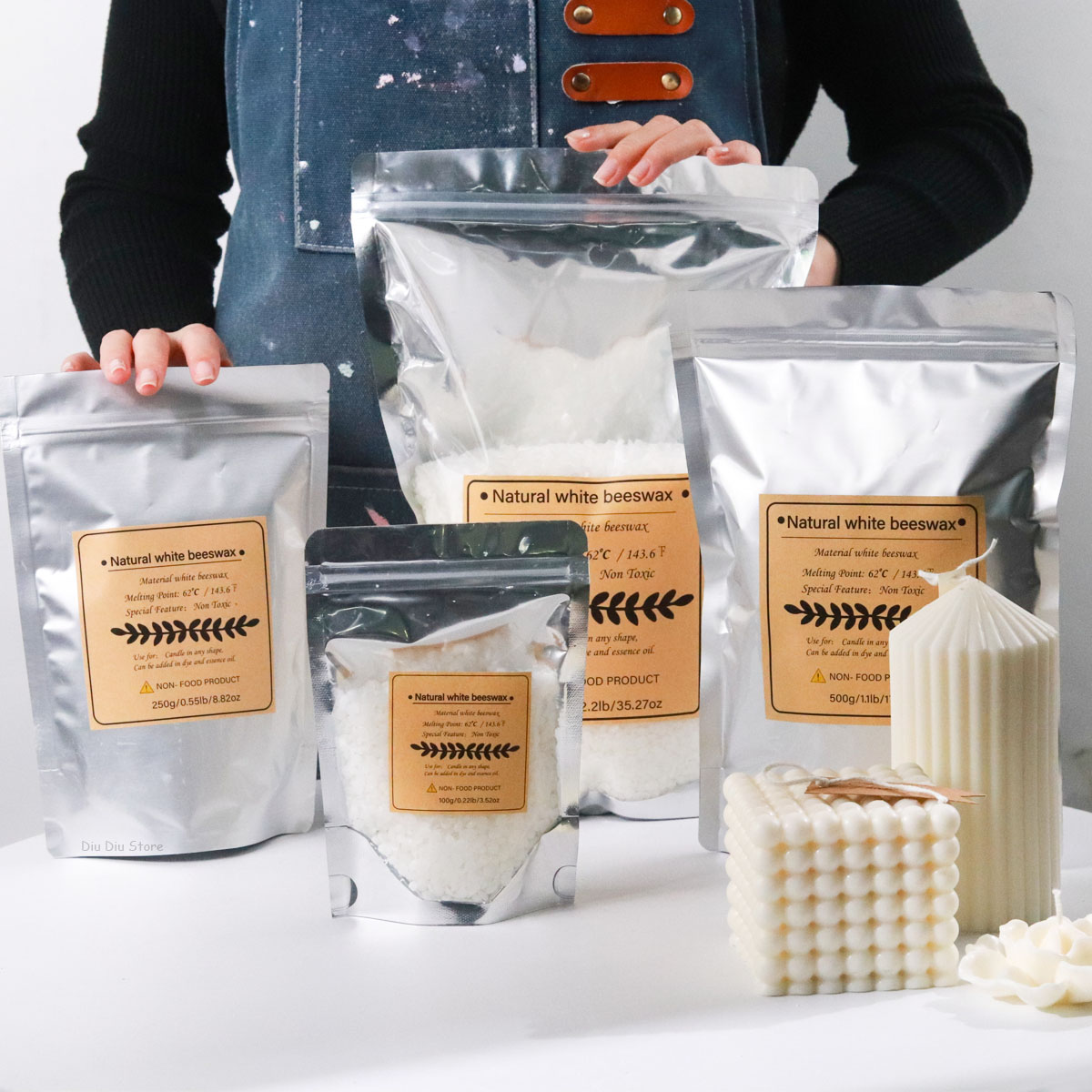 White Beeswax Pure Natural Gra - Candle Supplies Beeswax 评论和价格