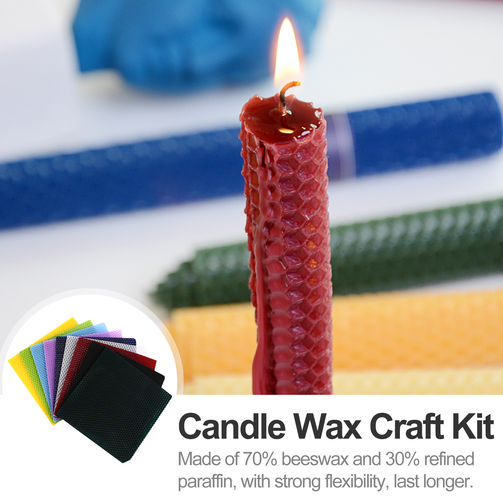 9Pcs Beeswax Making Sheets Set - Beeswax Sheet Roll 评论和价格