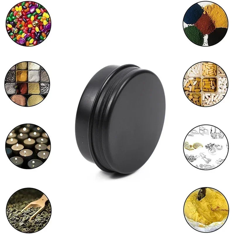 50Pcs Black Empty Candle Jars  - Black Tin Candle 评论和价格