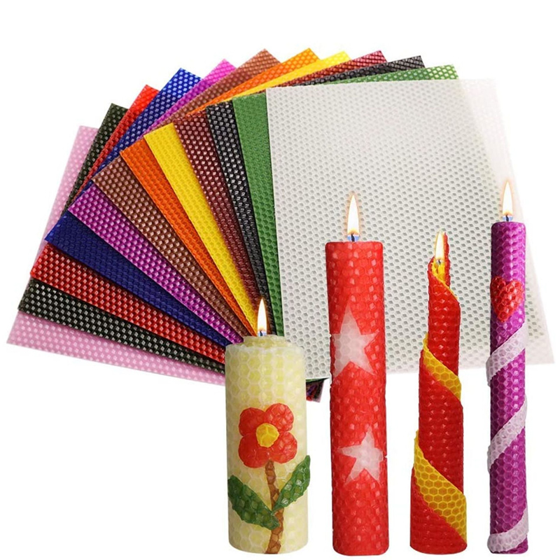 6Pcs 12Colors Colored Beeswax  - Beeswax Sheet Roll 评论和价格