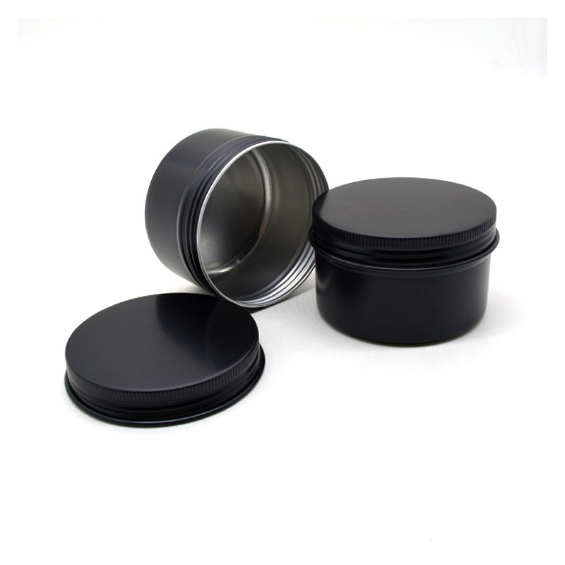 Black Empty Round Aluminum Box - Black Tin Candle 评论和价格