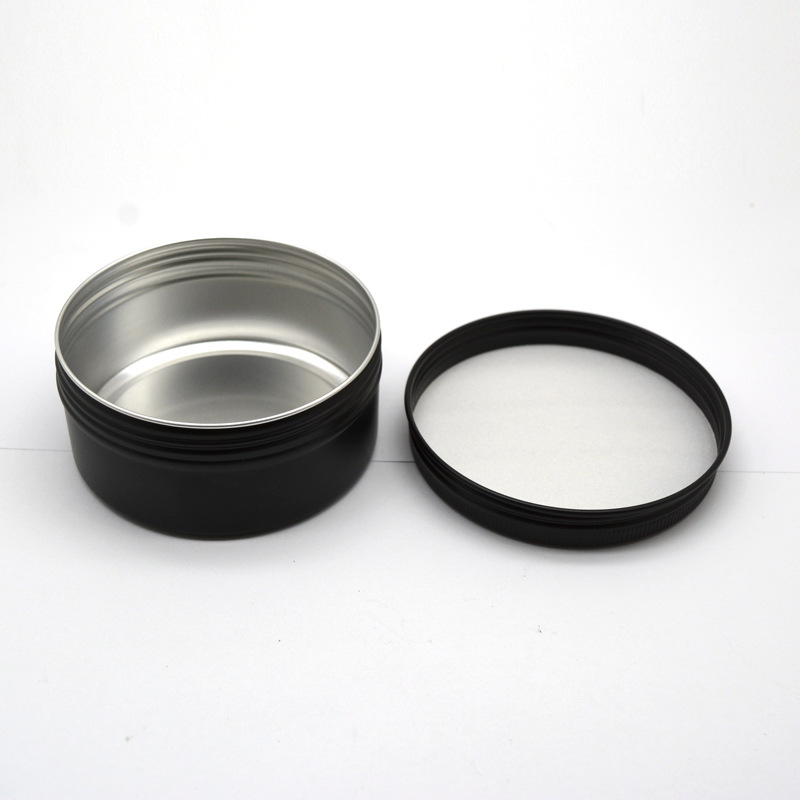 Black Empty Round Aluminum Box - Black Tin Candle 评论和价格