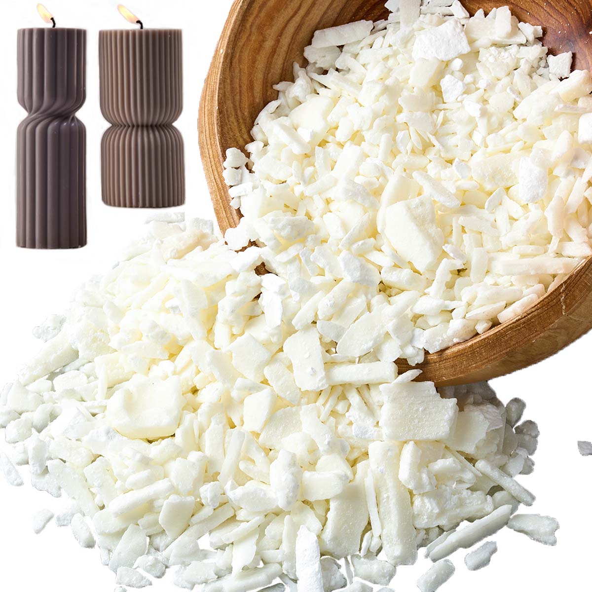 1 Pounds Pure White Soy Wax Fo - Candle Supplies Kit 评论和价格