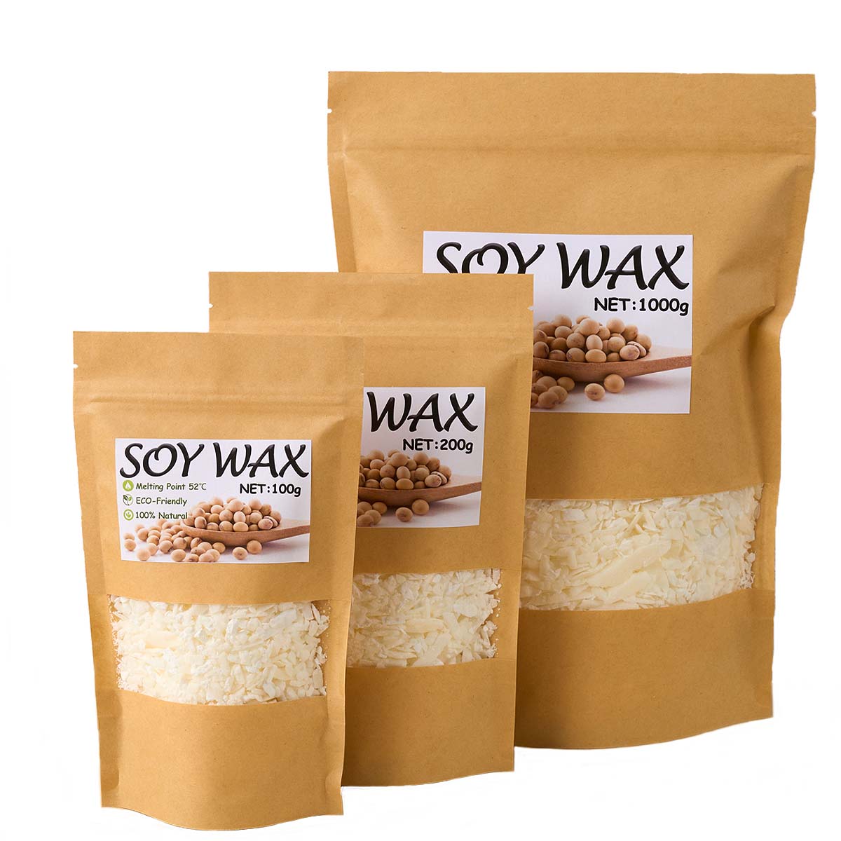 1 Pounds Pure White Soy Wax Fo - Candle Supplies Kit 评论和价格