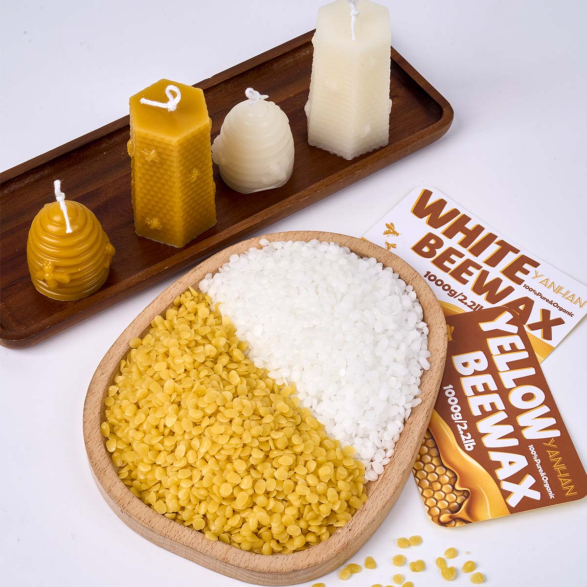 1000g Pure Natural Granular Wh - Candle Supplies Beeswax 评论和价格