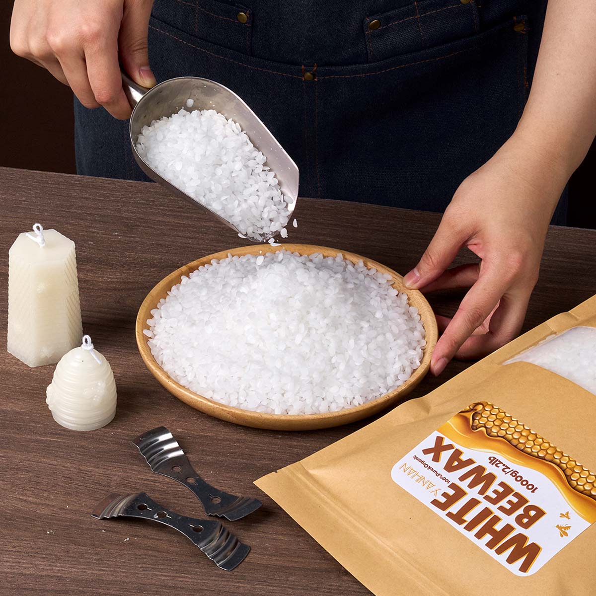 1000g Pure Natural Granular Wh - Candle Supplies Beeswax 评论和价格