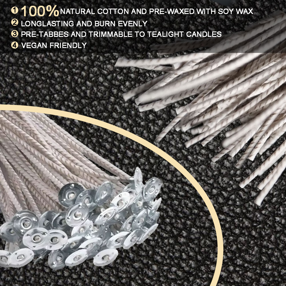 55pcs Flower Candle Wick Wood  - Candle Supplies Kit 评论和价格
