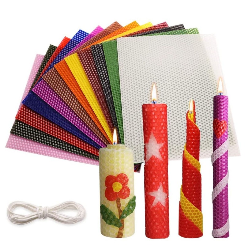 12pcs 15x20cm Macaron Color Be - Beeswax Sheet Roll 评论和价格