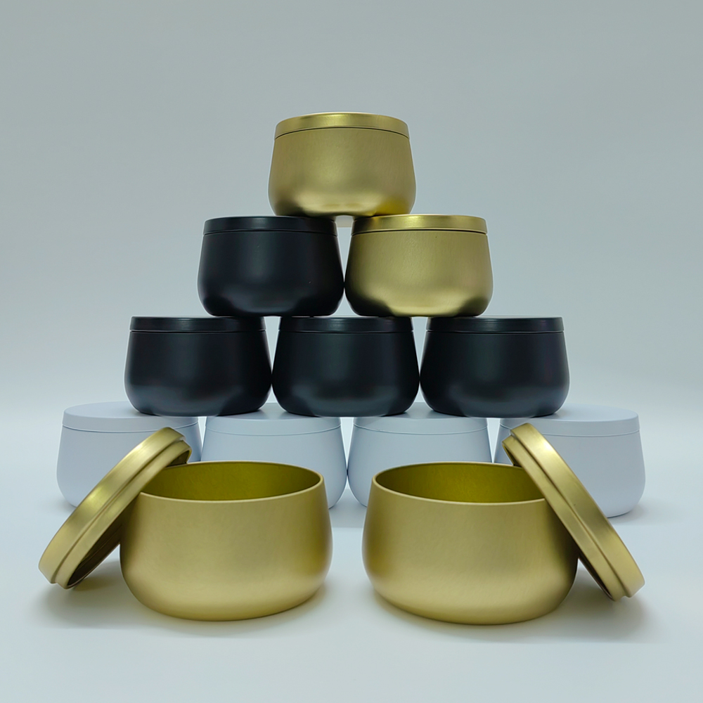 12pcs 8oz White Black Gold Met - Black Tin Candle 评论和价格