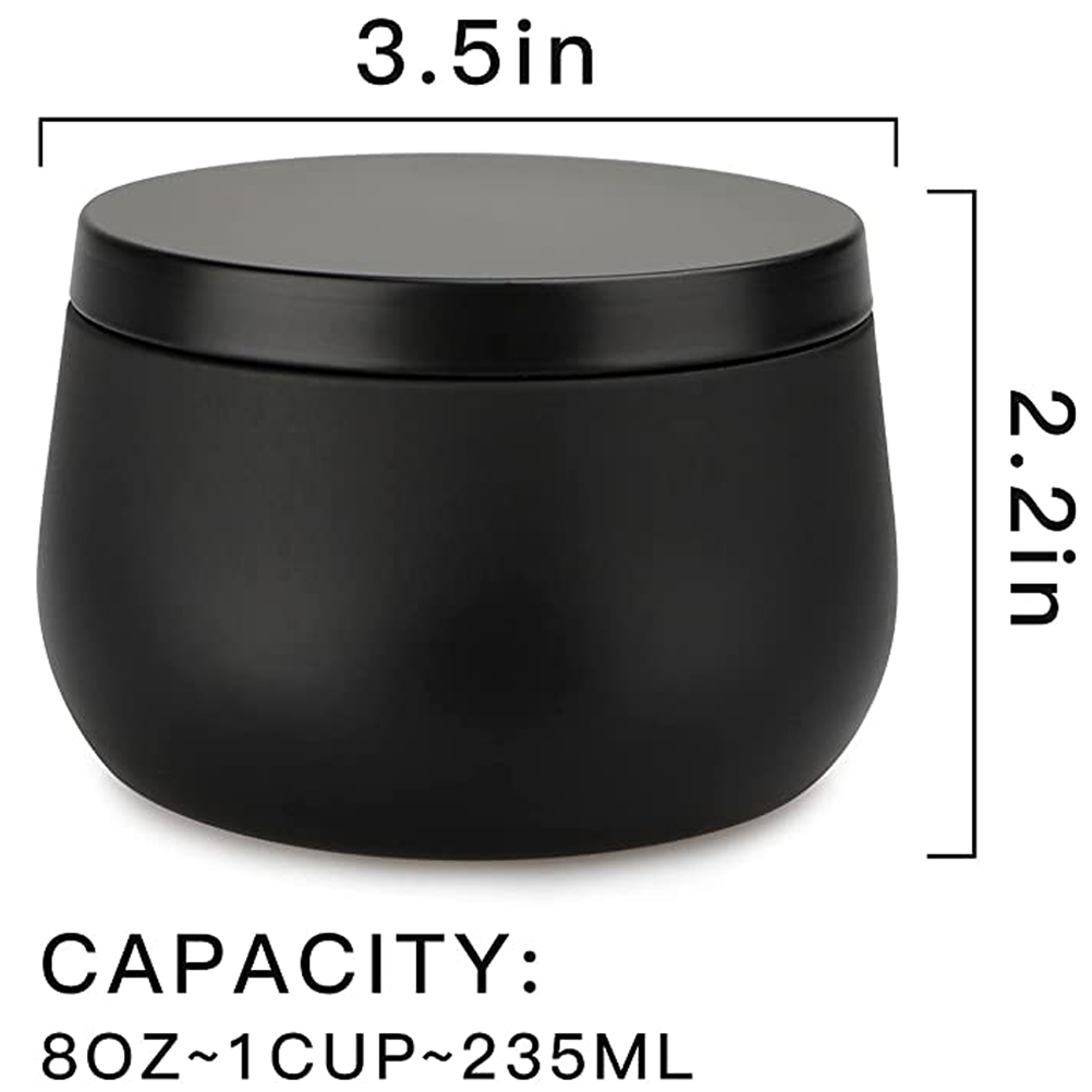 12pcs 8oz White Black Gold Met - Black Tin Candle 评论和价格