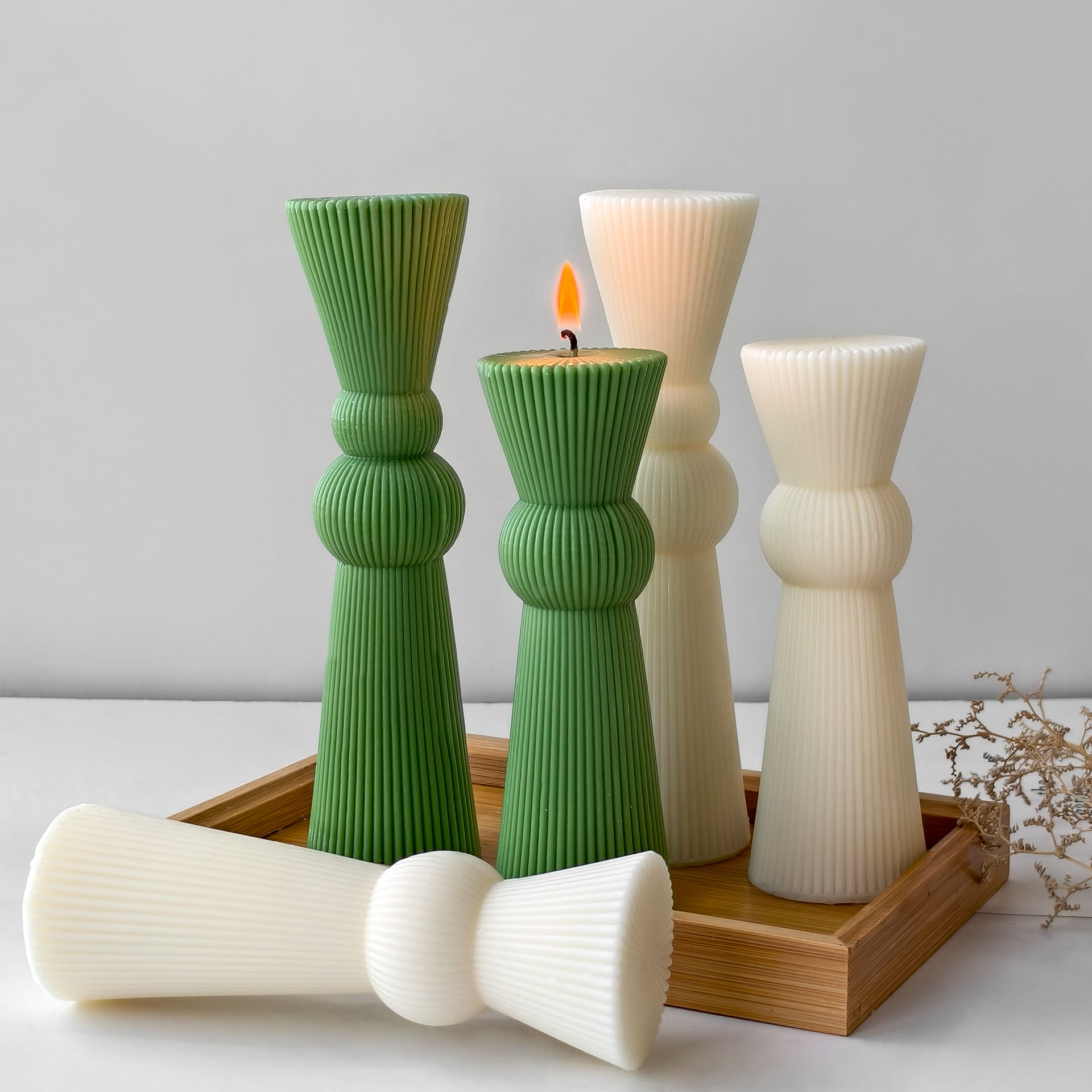 DIY Long Rod Striped Pillar Ca - Candle Making Supplies For Beginners 评论和价格