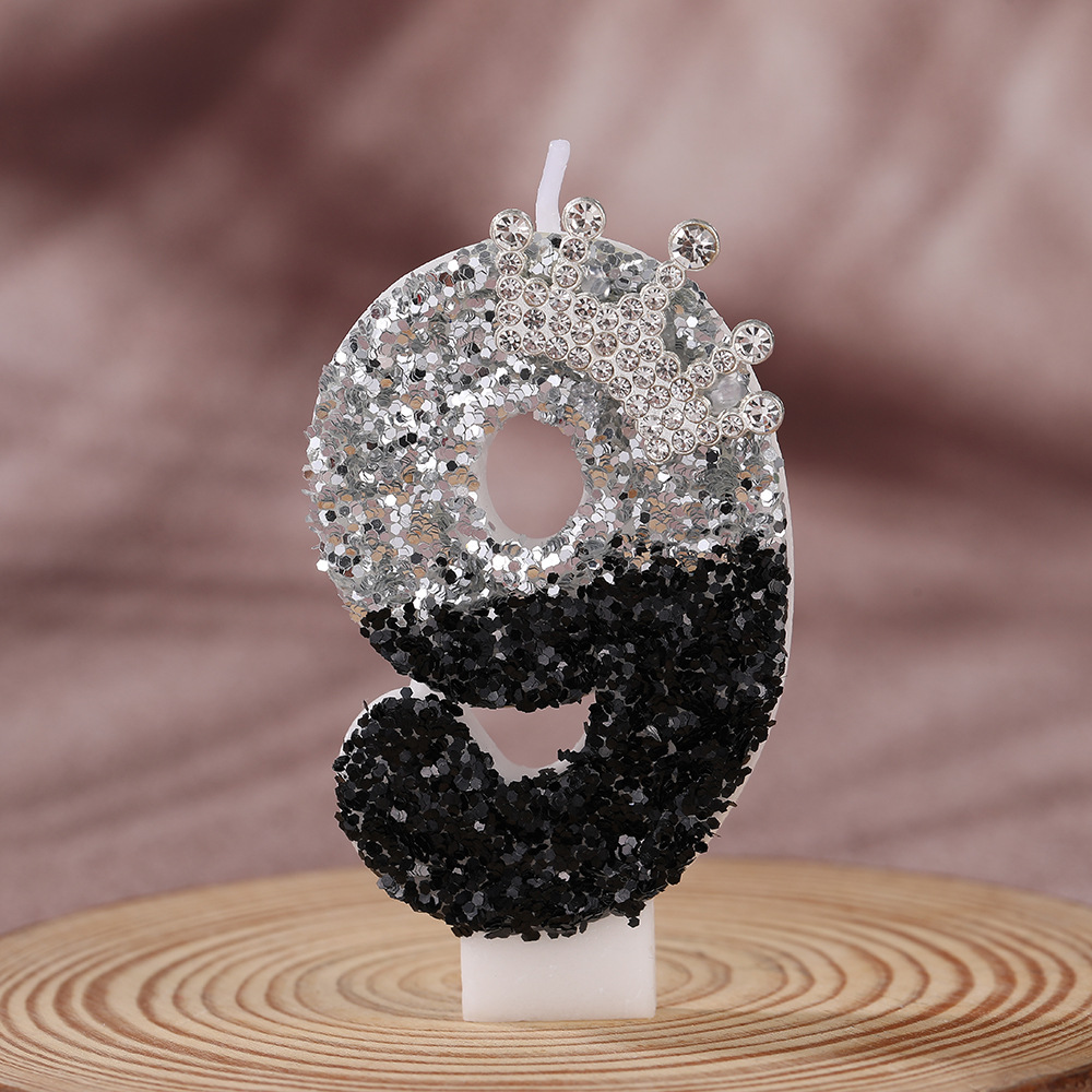 Black Silver Gradient Crown Ha - Candle Supplies In 评论和价格